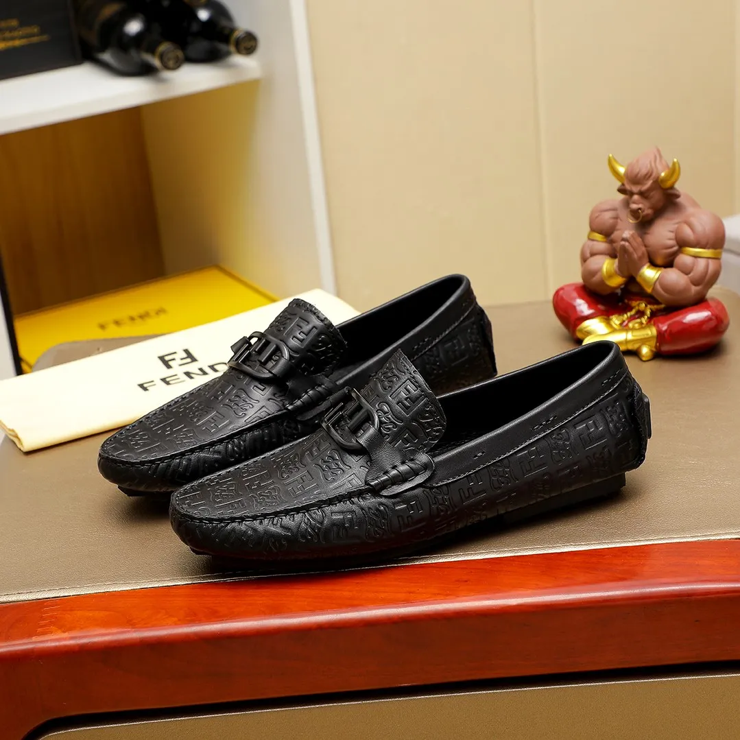 Men's shoes💰380💰💰[FENDI-FENDI] Classic new men's casual slip-on shoes🇨🇳Counter quality, original 1:1 high-quality workmanship💯The upper is made of imported first-layer cow Leather, 🐷leather lining, fashionable lazy beanie design 🌴casual Loaf style, with original raw rubber wear-resistant outsole 🌾definitely high-end and classy, only for drivers 🍀A must-have for trendy men, @@optional! 🍓Code number 38-44 (45🉑️customized, non-refundable and non-exchangeable)